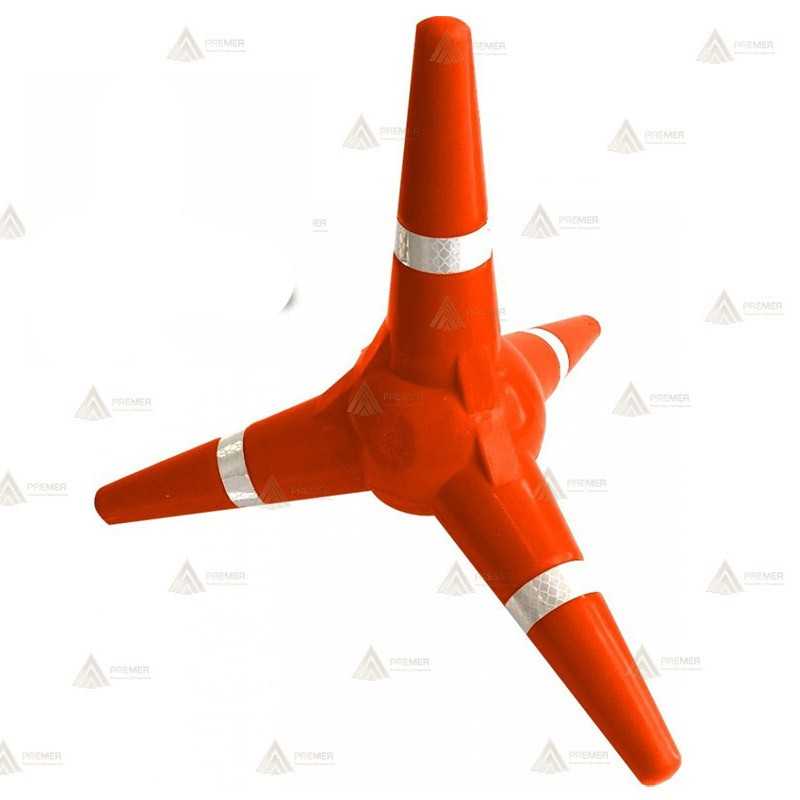 Tetrápodo semi apilable color naranja para policía