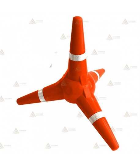 Tetrápodo semi apilable color naranja para policía