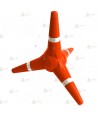 Tetrápodo semi apilable color naranja para policía