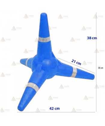 Tetrápodo semi apilable color azul para policía