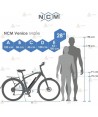 Bicicleta eléctrica con motor de 250W y batería de 48V 16Ah 768Wh para policía