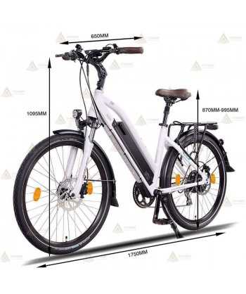 Bicicleta eléctrica con motor de 250W y batería de 48V 16Ah, 768Wh para policía