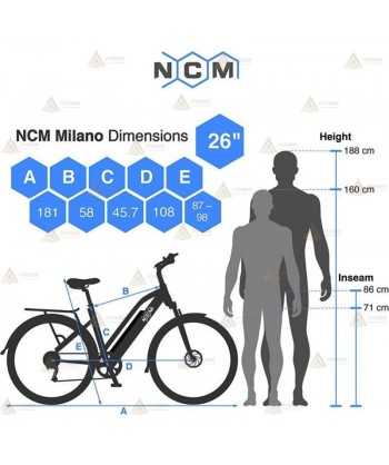 Bicicleta eléctrica con motor de 250W y batería de 48V 16Ah, 768Wh para policía