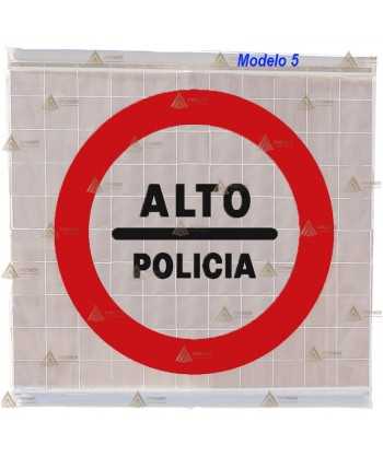 Señales réflex altamente reflexivas y plegables para controles policiales