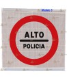 Señales réflex altamente reflexivas y plegables para controles policiales