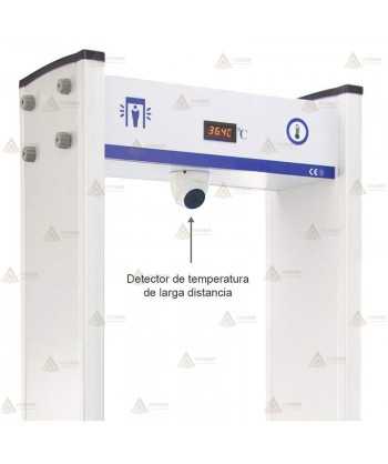 Arco detector de metales y de temperatura con seis zonas de detección
