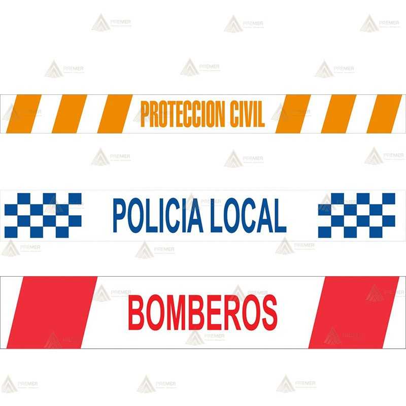 Cinta de señalización galga 400 x 250 metros para policía, bomberos y protección civil