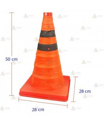 Cono plegable para controles policiales