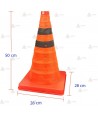 Cono plegable para controles policiales