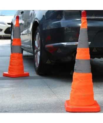 Cono plegable para controles policiales