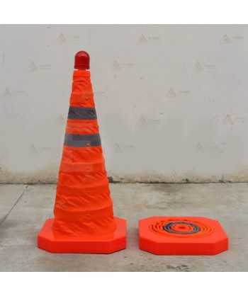 Cono plegable para controles policiales