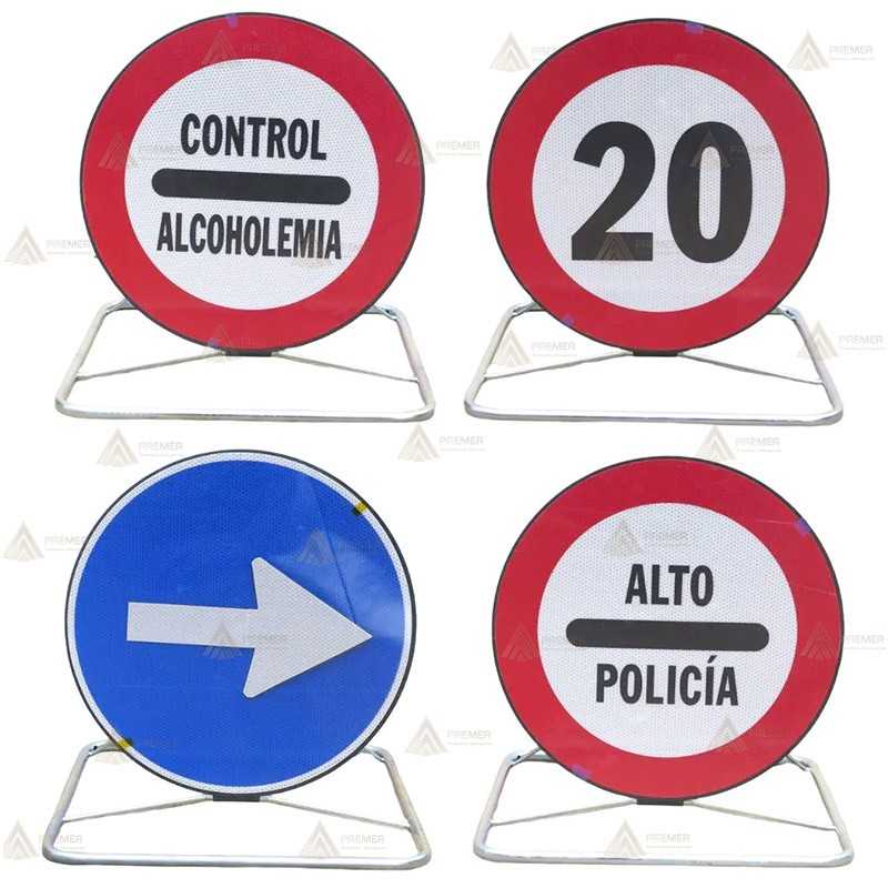 kit de señales personalizable para controles policiales
