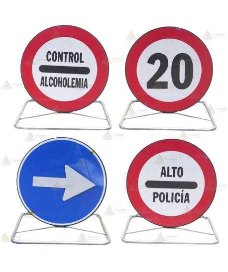 kit de señales personalizable para controles policiales
