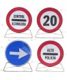 kit de señales personalizable para controles policiales