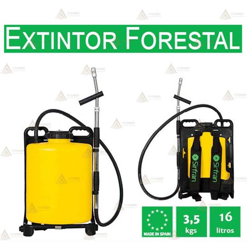 Mochila forestal rígida con espaldera de 16 litros