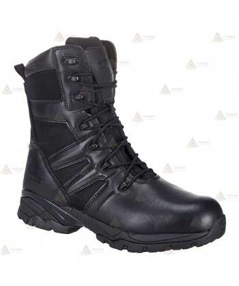 Botas táctica de piel flor y cordura con plantilla y puntera de seguridad