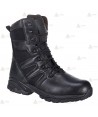 Botas táctica de piel flor y cordura con plantilla y puntera de seguridad