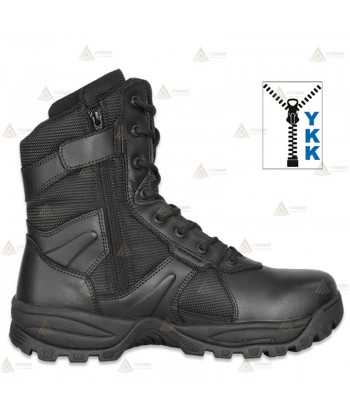 Bota táctica de piel nailon extra resistente con cremallera 8"