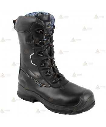 Bota con membrana y con puntera y plantilla de seguridad especial frío