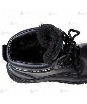 Bota de piel con puntera y plantilla de seguridad no metálicas con forro para policía