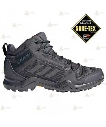 Botas tácticas de caña baja color negro de Adidas Terrex AX3 MID GTX con Goretex
