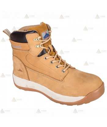 Bota panamá de seguridad en piel Nobuck S3 para forestales