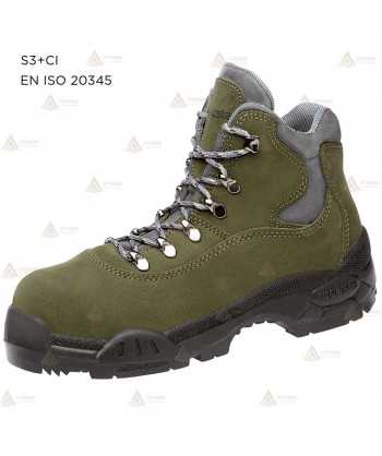 Bota de piel Nobuck de seguridad no metal S3 para forestales