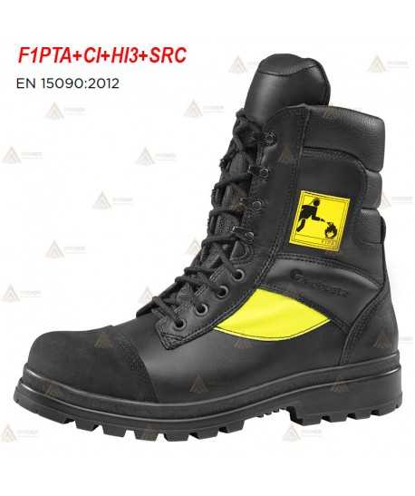 Bota con puntera y plantilla de seguridad F1PTA para bomberos