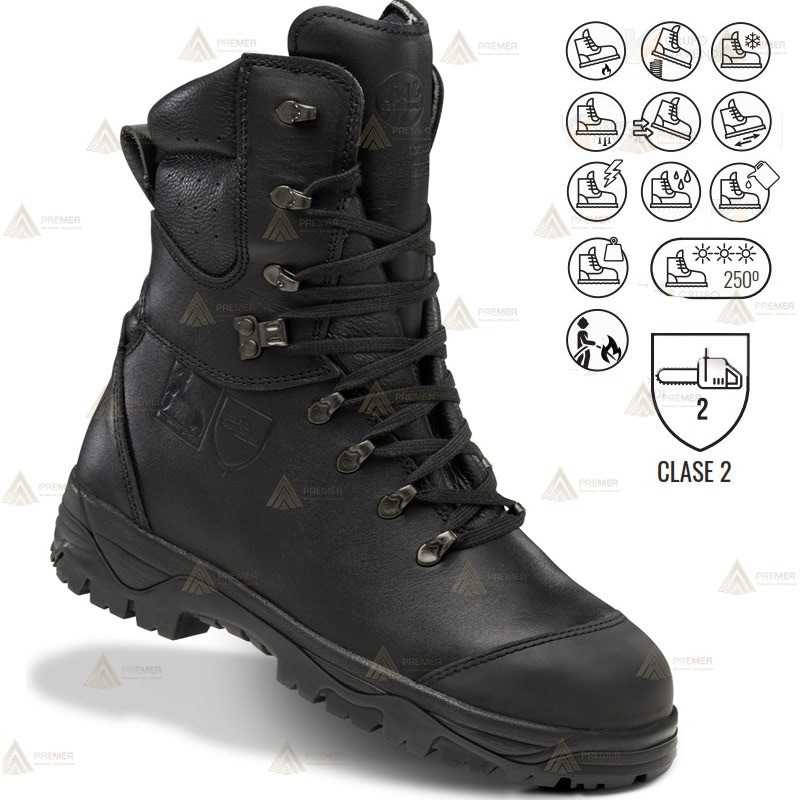 Bota F2A para bomberos con protección motosierra  (Clase 2)