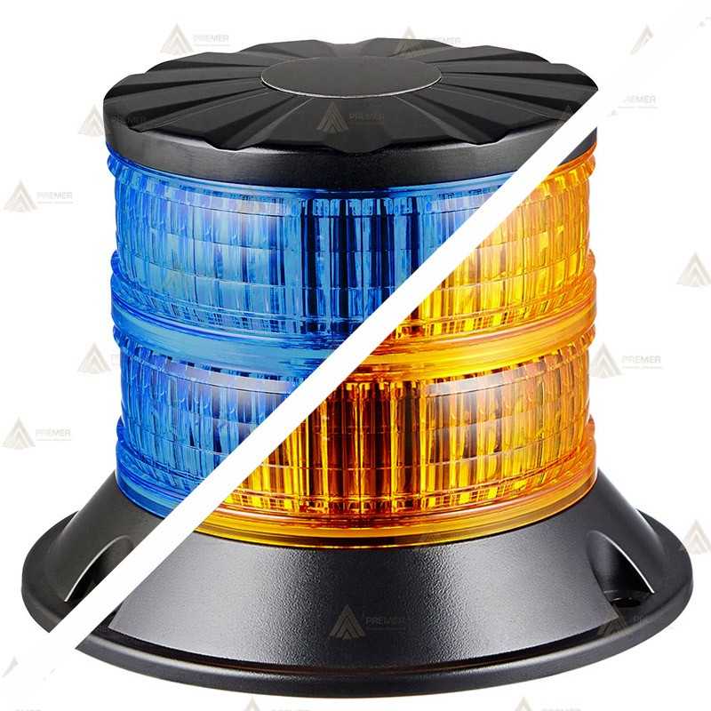 Baliza con luces azul/ámbar, de alta potencia para emergencias