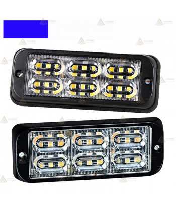 Foco direccional empotrable con 18 leds de color azul para emergencias