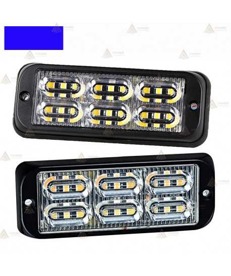 Foco direccional empotrable con 18 leds de color azul para emergencias