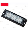 Foco direccional empotrable de 3 leds rojos para vehículos de emergencias