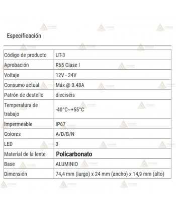 Foco direccional empotrable de 3 leds blancos para vehículos