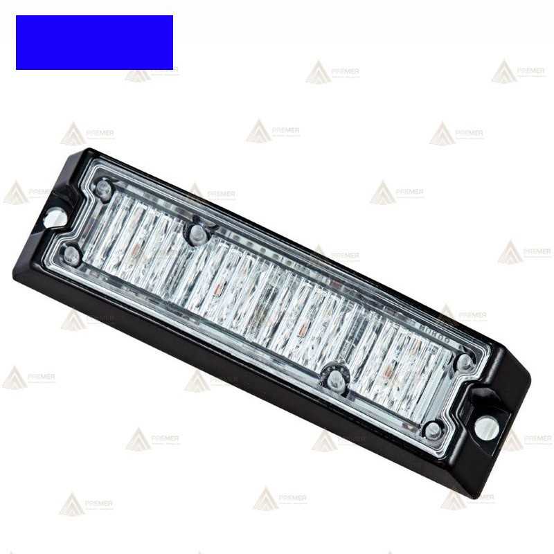 Foco direccional empotrable de 4 leds azul para vehículos de emergencias