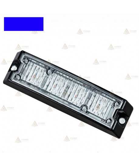 Foco direccional empotrable de 4 leds azul para vehículos de emergencias