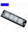 Foco direccional empotrable de 4 leds azul para vehículos de emergencias