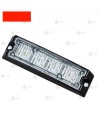 Foco direccional empotrable de 4 leds rojos para vehículos de emergencias