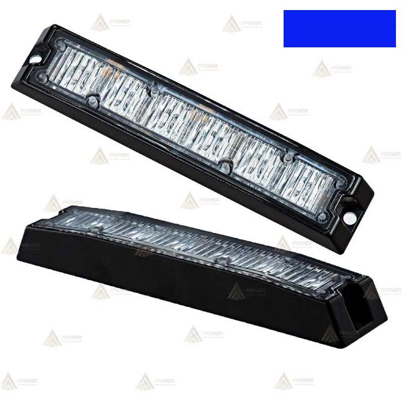 Foco direccional empotrable de 6 leds azul para vehículos de emergencias
