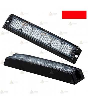 Foco direccional empotrable de 6 leds rojo para vehículos de emergencias