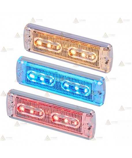 Foco direccional empotrable 6 leds para vehículos de emergencias