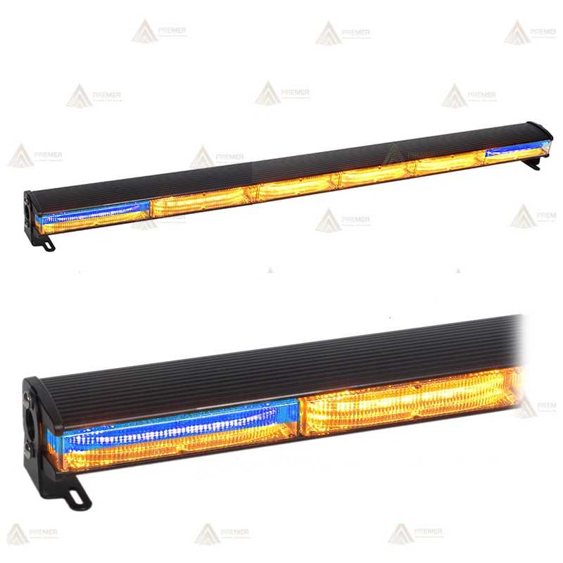 Barra direccional con leds ámbar/azul de 81 cm. para vehículos de emergencias