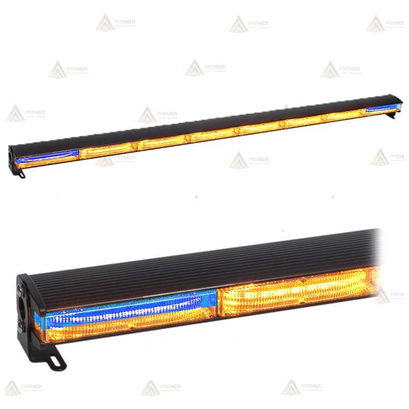 Barra direccional con leds ámbar/azul de 107,4 cm. para vehículos de emergencias