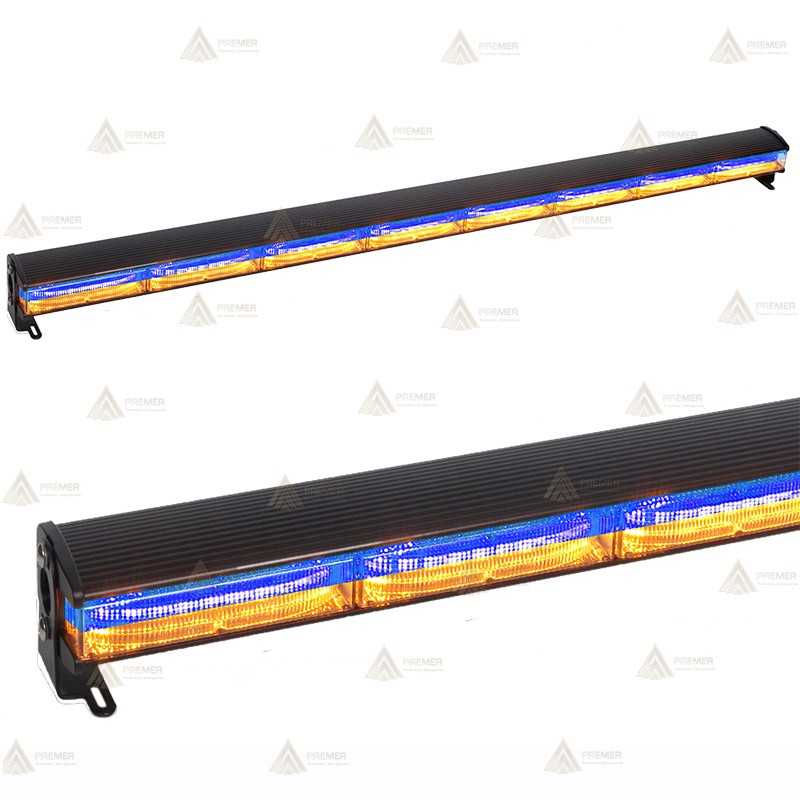 Barra direccional con leds ámbar/azul de 107,4 cm. para vehículos de emergencias