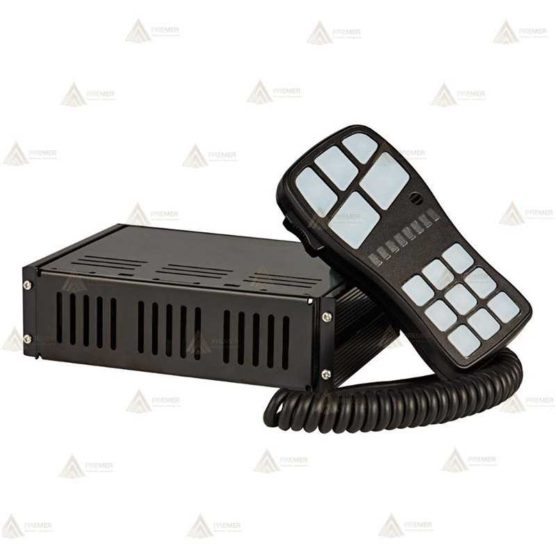 Amplificador de sirena de 100 W con megafonía para vehículos de emergencias