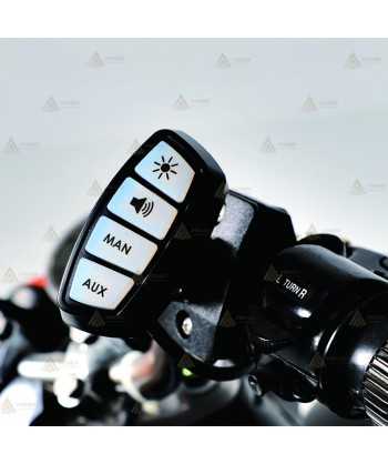 Kit de luces de señalización para bicicleta de policía con mástil telescópico