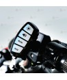 Kit de luces de señalización para bicicleta de policía con mástil telescópico
