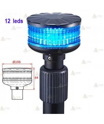 Kit de luces para motos de policía con mástil de 12 leds