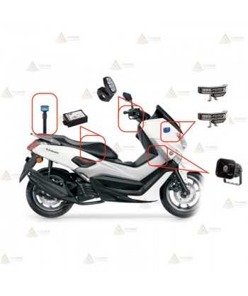 Kit de luces para motos de policía con mástil de 12 leds