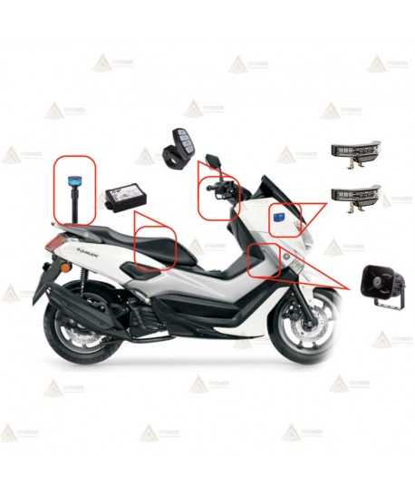 Kit de luces para motos de policía con mástil de 12 leds